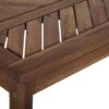 Modern Chevron Top Solid Wood Patio Bench - Brown - Image 6