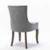 Ultra Side Dining Chair,Thickened Fabric Chairs With Neutrally Toned Solid Wood Legs, Bronze Nail Head (Set of 2) - Gray - Image 7