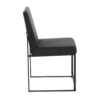 Fuji - Contemporary High Back Dining Chair (Set of 2) - Black - Image 3