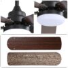 Modern Ceiling Fan With 3 Color Dimmable Light 5 Blades Remote Control Reversible Dc Motor For Bedroom - Black - Image 9