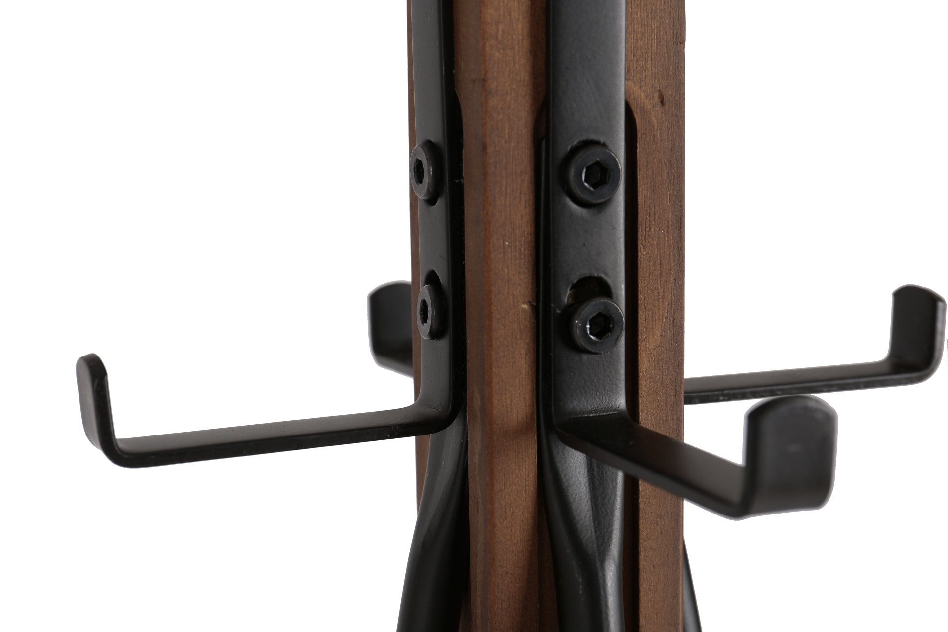 Reclaimed Wood And Metal Freestanding Coat Rack With Hooks Use In Bedroom, Living Room - Natural - Image 5