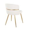 Cinch - Glam / Art Deco Dining Chair (Set of 2) - Gold / White - Image 4