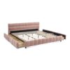 Modern King Size Upholstered Bed With Headboard And Storage Drawer - Pink - Image 16