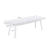 Larwich - Solid Wood Slatted Bench - White - Image 5