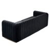 Contemporary Velvet Sofa Couch For Living Room - Black - Image 6