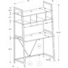 Computer Desk For Home Office, Laptop, Leaning, Storage Shelves, Contemporary & Modern - White - Image 5