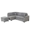 Sleeper Sofa Bed, 2 In 1 Pull Out Sofa Bed L Shape Couch With Storage Ottoman For Living Room, Bedroom Couch And Small Apartment - Gray - Image 10