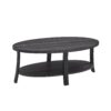 Anze - 3 Piece Coffee Table Set Contemporary Oval Wood Shelf - Charcoal - Image 7