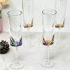 Halo - Oval Unbreakable Plastic Champagne Flutes Acrylic Wedding Glasses, 4Oz Capacity (Set of 4) - Clear - Image 2