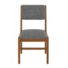 5 Pieces Rectangle Wooden Dining Table Set, Mid Century Modern Kitchen Table And 4 Upholstered Chairs For Home, Saving Space - Brown / Gray - Image 16