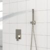 Dual Shower Head System With Square Rain Shower And Rough In Valve - Brushed Nickel - Image 9