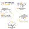 Human Dog Bed, Lazy Sofa Couch, Multifunctional Foldable Sofa Bed, 3 In 1 Teddy Fabric Sleeper Sofa Bed For Living Room Guest Bed, Playroom - Gray - Image 13