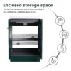 Contemporary Freestanding Bathroom Vanity With White Resin Sink & Soft Close Doors - Dark Green - Image 9