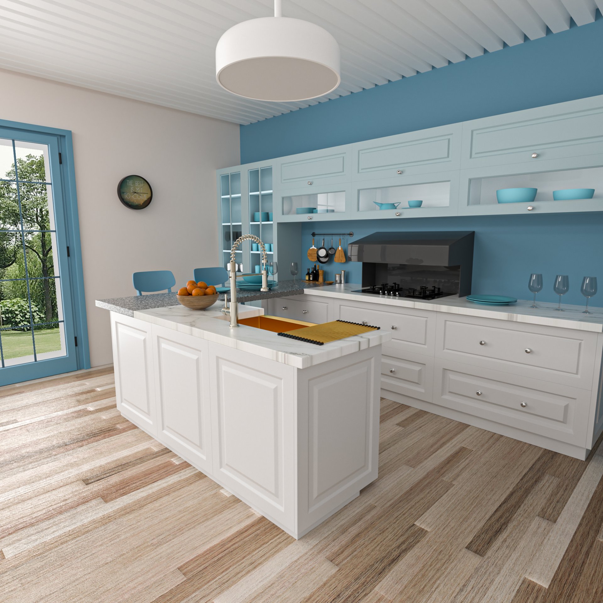 Farmhouse Sink 30" Kitchen Sink Stainless Steel 16 Gauge Apron Front - Gold - Image 11