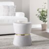 Gemma - Contemporary / Glam Ottoman - Silver / Gold - Image 4