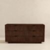 Lola - Mid-Century Modern Dresser With 6 Drawers - Dark Brown - Image 2