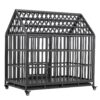 Heavy Duty Dog Cage Pet Crate With Roof & Window On Roof - Black - Image 19