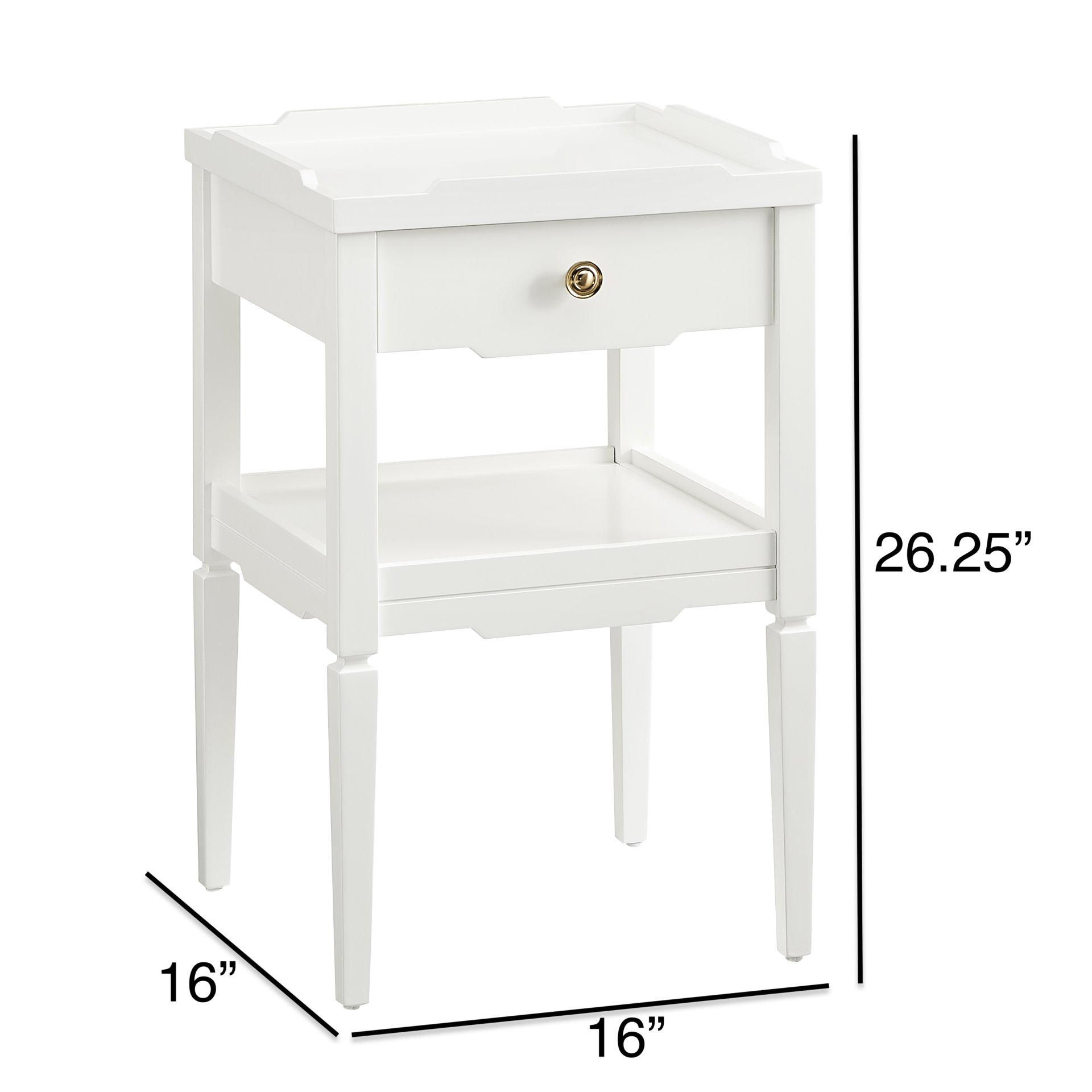 Foley - 1 Drawer Nightstand With Pull - White - Image 3