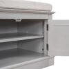 Storage Bench With 4 Doors And Adjustable Shelves, Shoe Bench With Removable Cushion For Living Room, Entryway - Gray Wash - Image 10