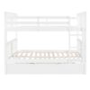 Full Over Full Bunk Bed With Twin Size Trundle And Ladder - White - Image 3
