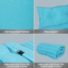 72.83" Outdoor Lounge Chairs (Set of 2), Cushion Replacement Patio Funiture Seat Cushion Chaise Lounge Cushion - Sky Blue - Image 5