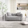 Soft Beanbag Chair With High Resilience Foam Core For Two People - Gray - Image 15