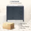 Bathroom Vanity With Sink Combo, Abundant Storage - Blue - Image 10