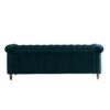 Chesterfield - Velvet Sofa 84.65" For Living Room - Green - Image 7