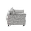 Two-Seat Casual Sofa With Pull Out Bed, Living Room Furniture - Light Gray - Image 11