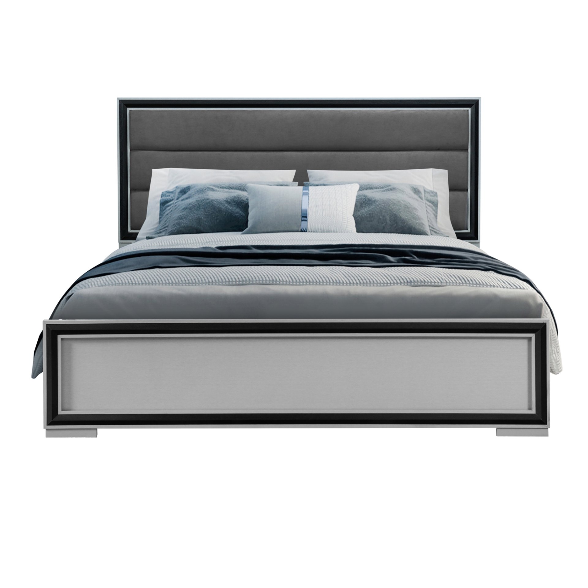 Adelaide - Queen Bed With LED - Black - Image 4