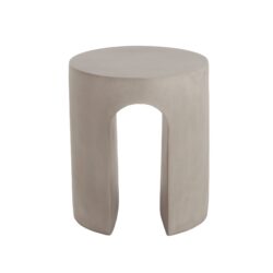 Outdoor Round With U Shape Side Table - Light Gray