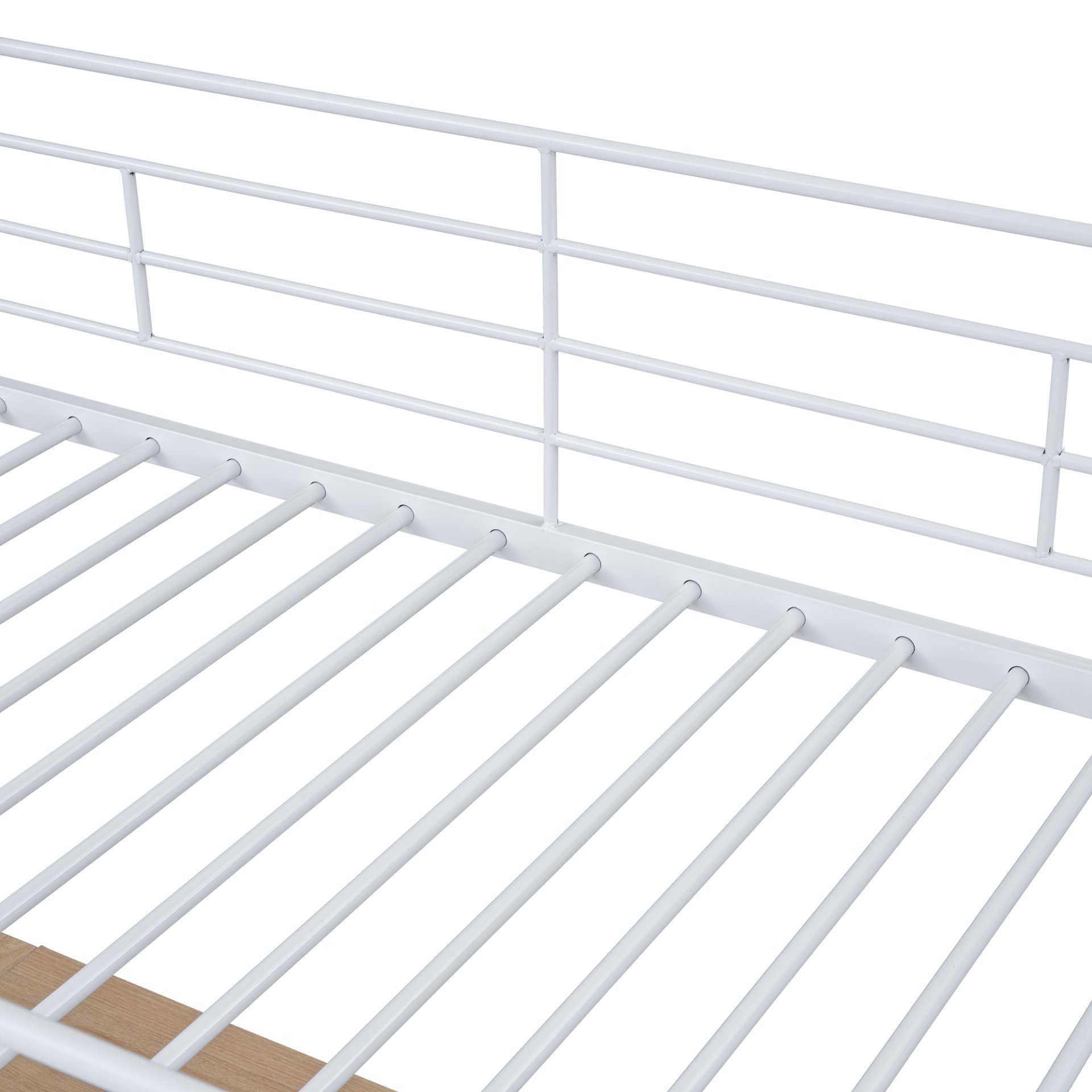 Twin Size Loft Bed With 3 Layers Of Shelves And L-Shaped Desk - White - Image 11