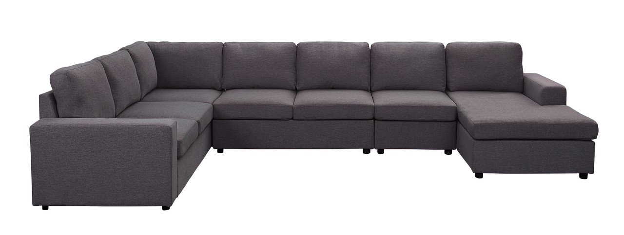 Tifton - Modular Sectional Sofa With Reversible Chaise - Dark Gray - Image 4