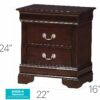 Louis Phillipe - Nightstand - Cappuccino - Image 5