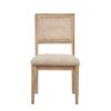 Armless Dining Chair With Cane Back And Upholstered Seat (Set of 2) - Light Brown - Image 5