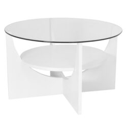 U Shaped Contemporary Coffee Table - White