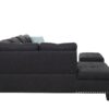 Alger - 98" Wide Left Hand Facing Sofa & Chaise With Ottoman - Charcoal Gray - Image 9