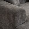 Modern Style Curved Sofa, Soft Cushioned Corduroy Sofa With 3 Pillows, Living Room Super Smooth Curved Fabric Sofa - Gray - Image 8