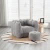 Soft Bean Bag Chair With High Resilient Foam (Chips) - Gray - Image 14
