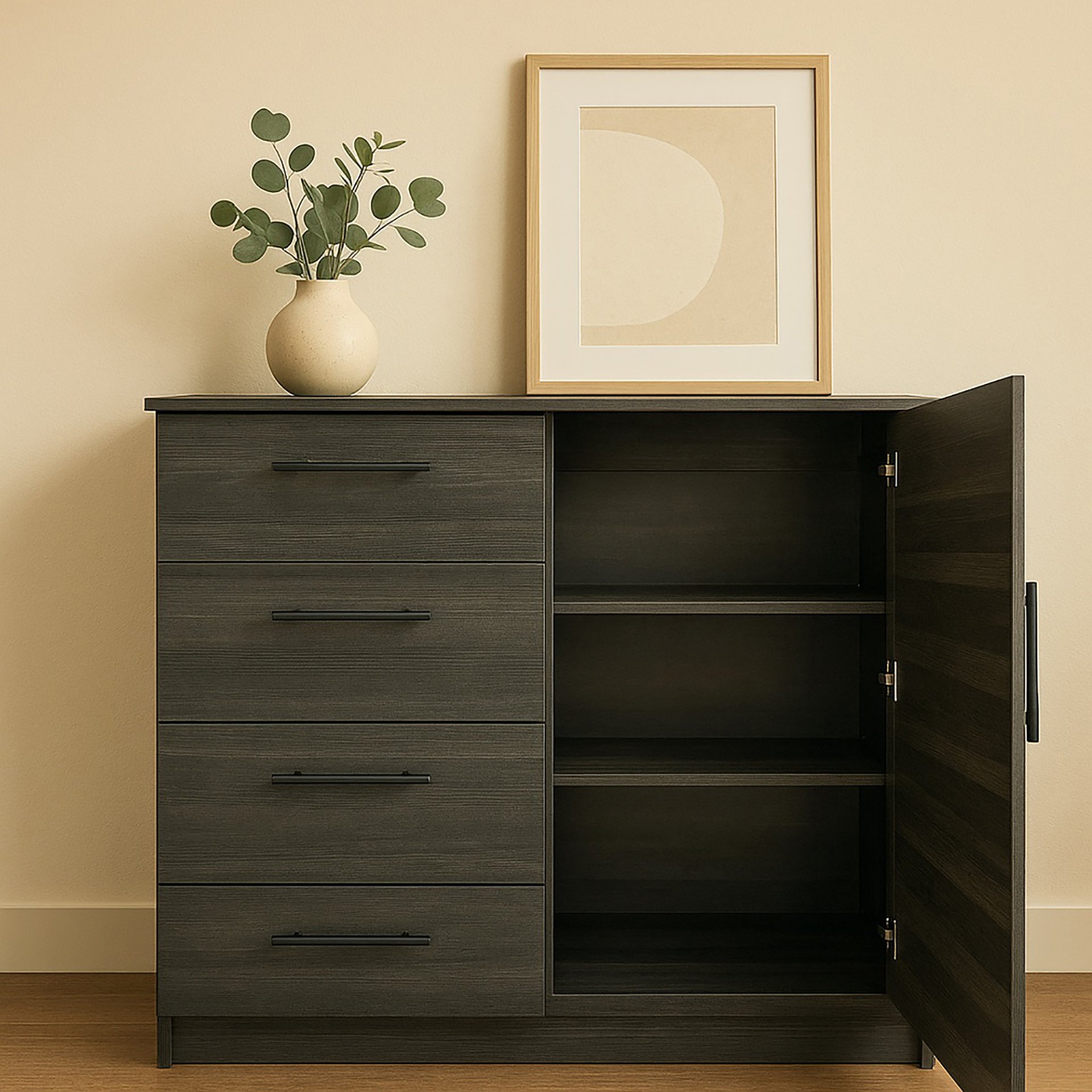Robin - Gentleman's Chest In With Extra Deep Drawer Storage And Eco Friendly Wood - Gray - Image 4