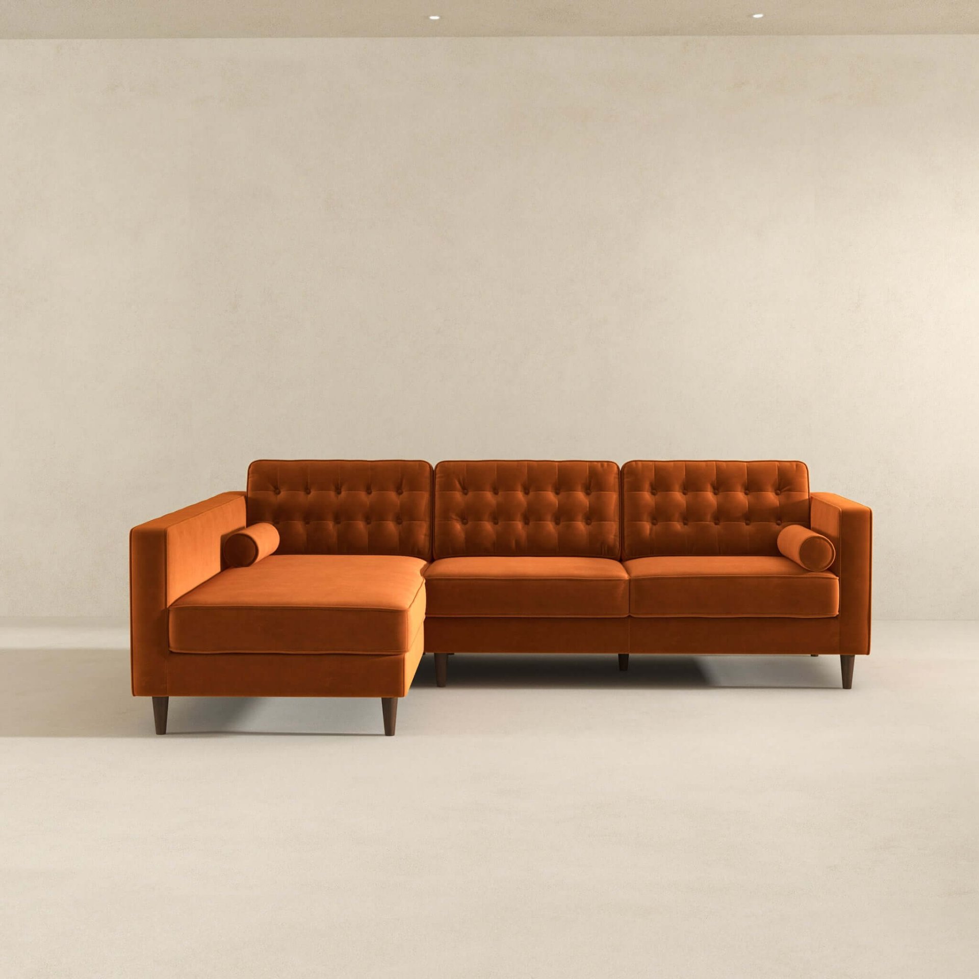 Christian - Sectional Sofa Left Facing - Burnt Orange - Image 6