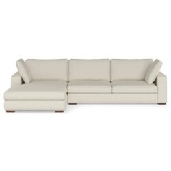 Charlie - Deep Seater Left Sectional Sofa - Cream