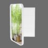 Recessed Metal Framed Medicine Cabinet With Mirror And Adjustable Shelves Wall Mirror With Storage For Bathroom - White - Image 4