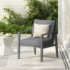 Modern Aluminum Lounge Chair With Rope Accents And Cushions For Indoor And Outdoor Spaces - Gray - Image 4