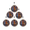 Christmas Ball Ornaments, Glass Decorative Hanging Ball Christmas Tree Ornaments, For Holiday Party Decorations (Set of 6) - Multi - Image 2
