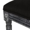 French Country Style Dining Chair Set With Upholstered Seating And Fluted Legs - Black - Image 12