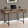Computer Desk For Home Office, Laptop, Storage Drawers, Contemporary Versatile Placement - Brown - Image 10