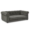 Modern Style Elegant Rectangle Pet Bed For Small And Medium Dogs, Durable Elevated Dog Sofa - Dark Gray - Image 10