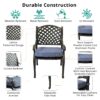 Sparta - Modern Dining Arm Chair - Navy Blue - Image 11