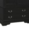 Elegant Traditional Armoire - Black - Image 3